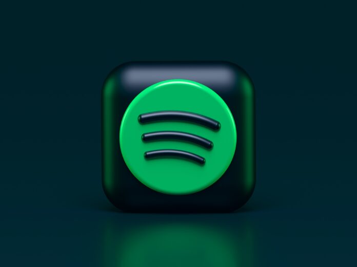 Spotify 3D Icon Concept. Dark Mode Style.